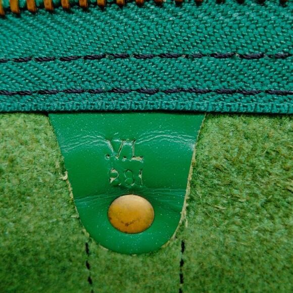 LOUIS VUITTON Green Epi Leather KeepAll Boston Travel Duffle Bag VI881 LV55 - Picture 15 of 15